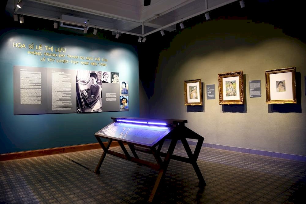At the Ho Chi Minh City Museum of Fine Arts, visitors can explore Le Thi Luu’s gallery, featuring works centered on children, young women, and mature women